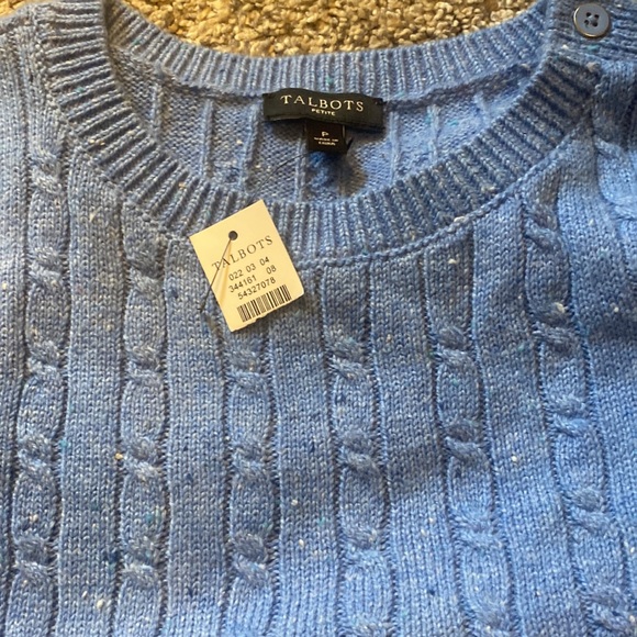 New with tags Talbot petite small blue sweater - Picture 2 of 2